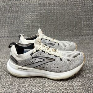 Brooks Glycerin StealthFit 20 Womens 10 B White Grey Running Shoes 1203721B163